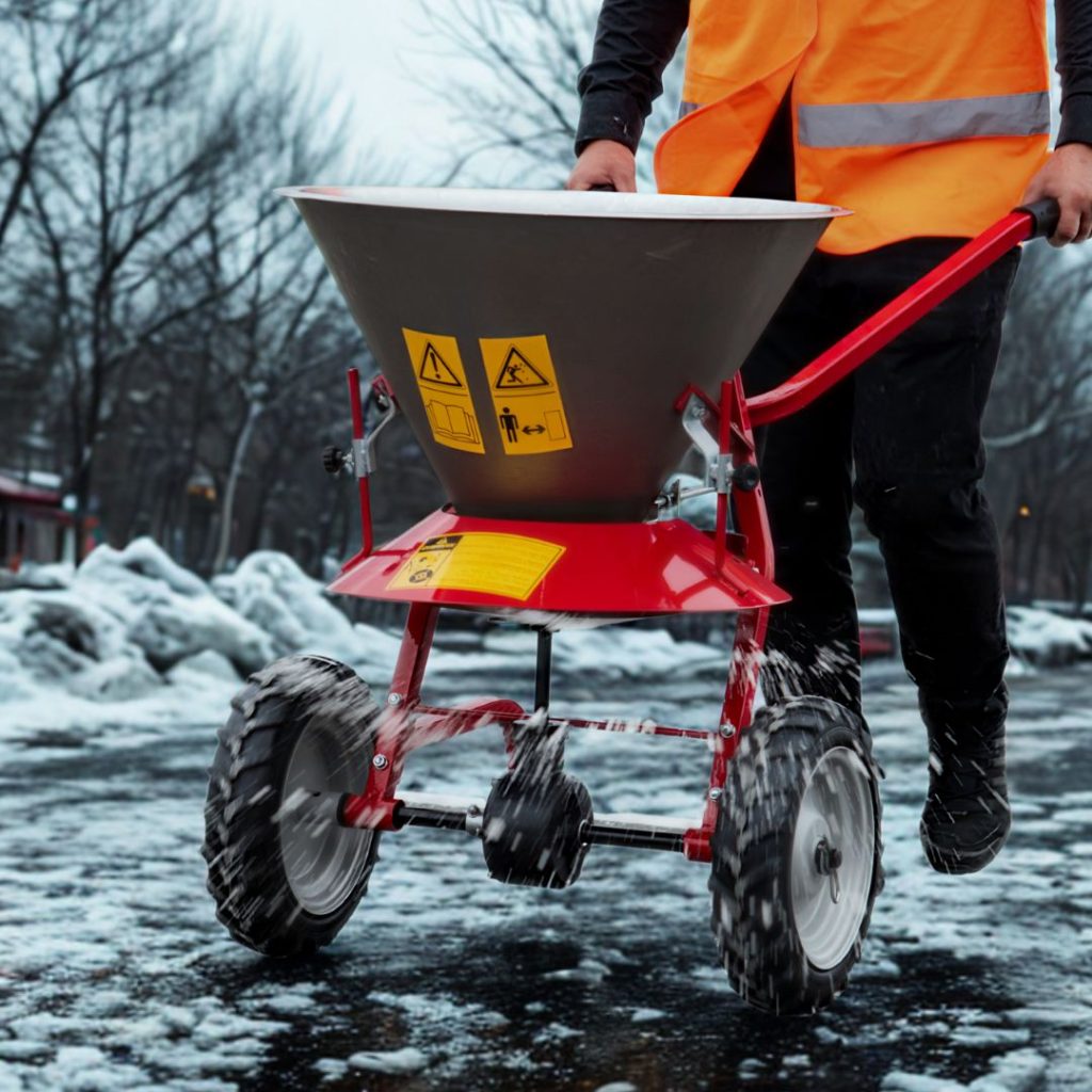 Home winter gritting - salt spreader